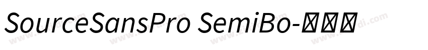 SourceSansPro SemiBo字体转换